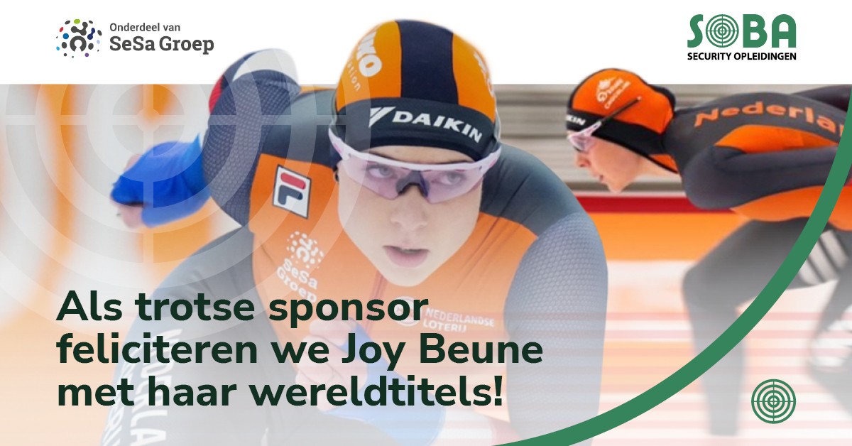 Als trotse sponsor feliciteren we Joy Beune met haar wereldtitels!